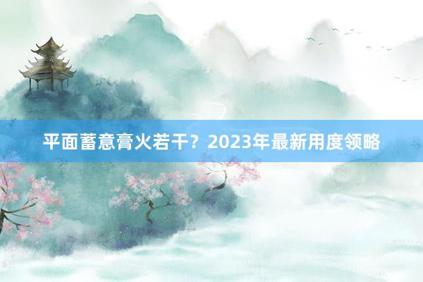 平面蓄意膏火若干？2023年最新用度领略